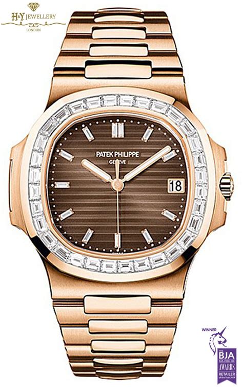 patek philippe rose gold with diamonds|rose gold Patek Philippe nautilus.